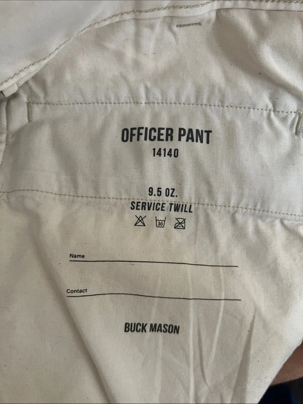 Buck Mason Tan Chinos